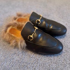 Gucci Princetown Fur Loafers